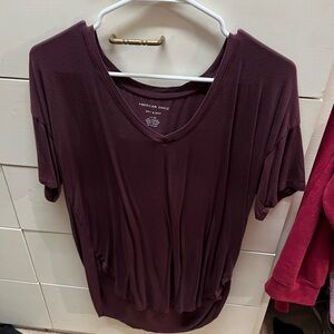 American Eagle Outfitters Red Short Sleeve Relaxed Tee